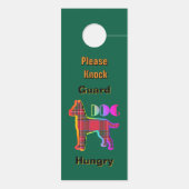Bitte klopfen/Hundehund-Dienst nicht grün Türanhänger (Rückseite)