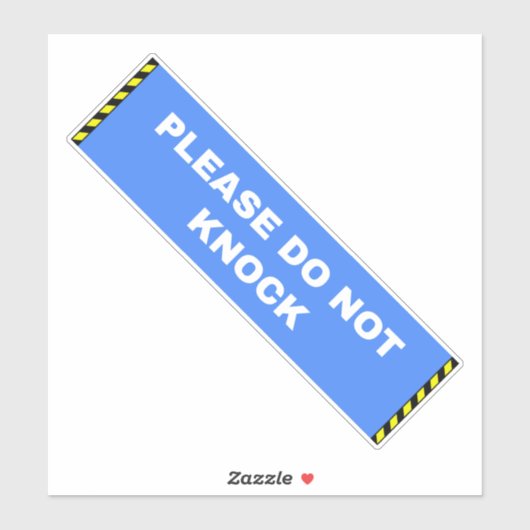 Bitte klopfen Sie kein Zeichen - blau Aufkleber (Blatt)