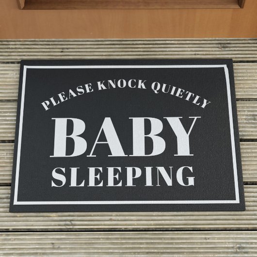 Bitte klopfen Sie leise Baby-Schlafquote Doormat Fußmatte
