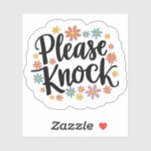 Bitte knocken aufkleber (Blatt)