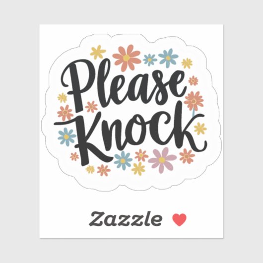 Bitte knocken aufkleber (Blatt)