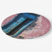 Bitte kommen Sie herein Pappteller (Schrägansicht)