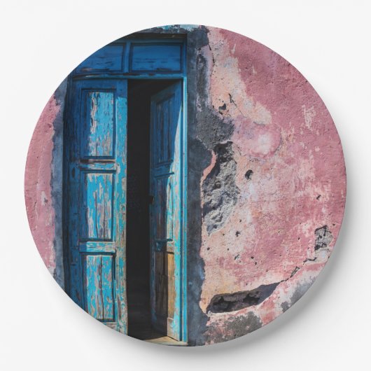 Bitte kommen Sie herein Pappteller (Vorderseite)