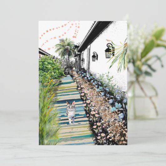 Bitte kommen Sie Zuhause Einladung (Stehend Vorderseite)