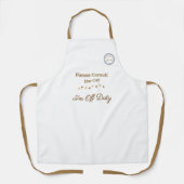 Bitte konsultieren Sie die Katze: Ich bin nicht ve Schürze (Vorderseite)