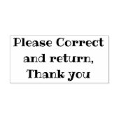 bitte korrekt und zurückgeben danke gummistempel (Prägung)