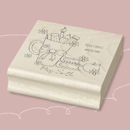 Bitte korrigieren und zurück Lehrer Holz Kunst Ste Gummistempel