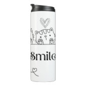 Bitte lächeln Katzen lieben Niedlich in Liebe Katz Thermosbecher (Nach rechts gedreht)