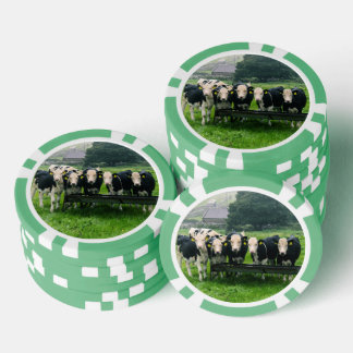 Bitte lächeln! Süße und lustige Kühe Pokerchips