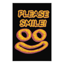 "Bitte lächle!" Niedliches Design. Jetzt kaufen
