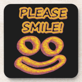 "Bitte lächle!" Niedliches Design. Jetzt kaufen Getränkeuntersetzer