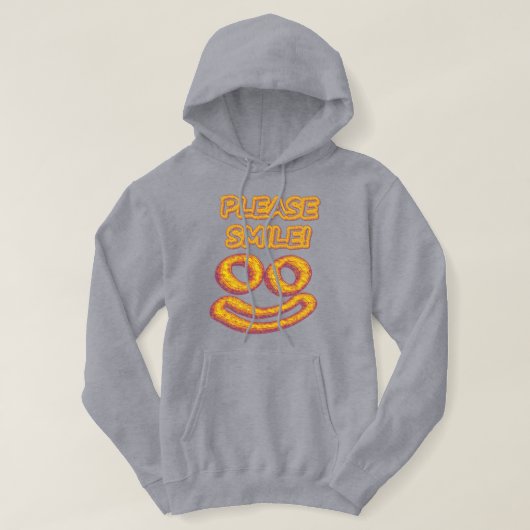 "Bitte lächle!" Niedliches Design. Jetzt kaufen Hoodie (Design vorne)