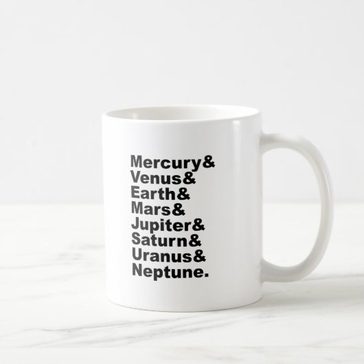 Bitte laden Sie Pluto nicht zu unserem 8 Planeten  Kaffeetasse (Rechts)