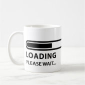 Bitte ladend warten Sie, kommen Sie Bar Kaffeetasse (Links)