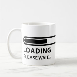 Bitte ladend warten Sie, kommen Sie Bar Kaffeetasse