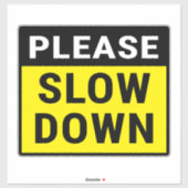 Bitte langsamer fahren aufkleber (Blatt)