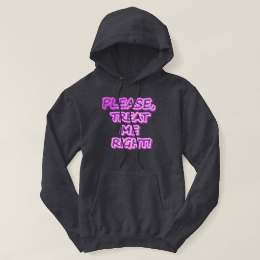 "Bitte, Leckerei mich richtig!" Niedliches Design. Hoodie (Design vorne)
