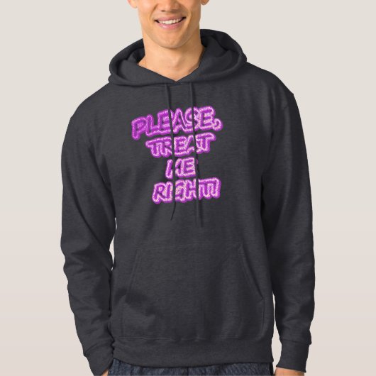 "Bitte, Leckerei mich richtig!" Niedliches Design. Hoodie (Vorderseite)