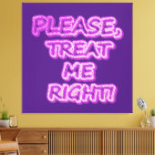 "Bitte, Leckerei mich richtig!" Niedliches Design. Leinwanddruck (Insitu (Wohnzimmer))