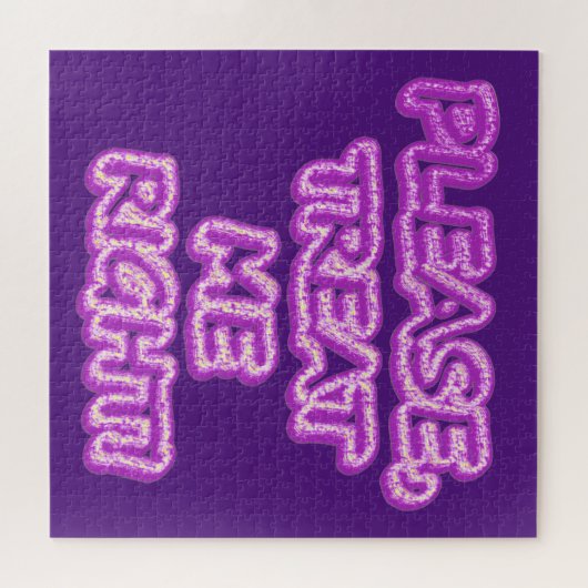 "Bitte, Leckerei mich richtig!" Niedliches Design. Puzzle (Horizontal)