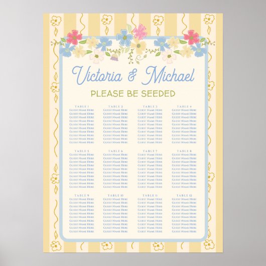 Bitte legen Sie das Seed Blume Packet Design fest Poster (Vorne)