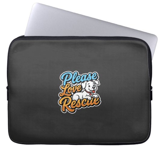Bitte lieben Sie den Rettungshund Laptopschutzhülle (Vorderseite)