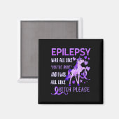 Bitte Lila Ribbon S Epilepsie Bewusstsein Magnet (Vorderseite/Rückseite)