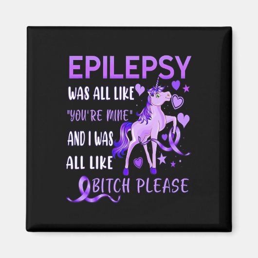 Bitte Lila Ribbon S Epilepsie Bewusstsein Magnet (Vorne)