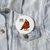 Bitte Machen Sie Mein Foto Lustiger Kardinal-Vogel Button (Beispiel)