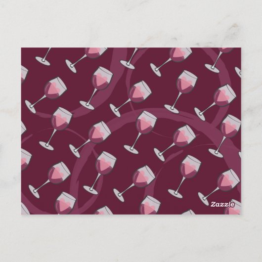 Bitte meins Wine Valentine Funny Text Niedlich pin Postkarte (Rückseite)