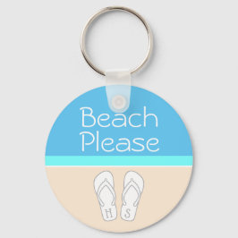 Bitte monogramm Flip Flops Moderne Vorlage Schlüsselanhänger