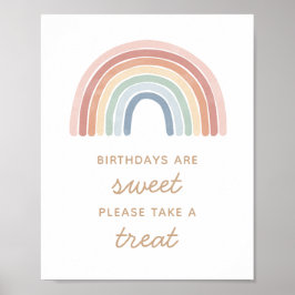 Bitte nehmen Sie das Leckerei Rainbow Birthday Par Poster