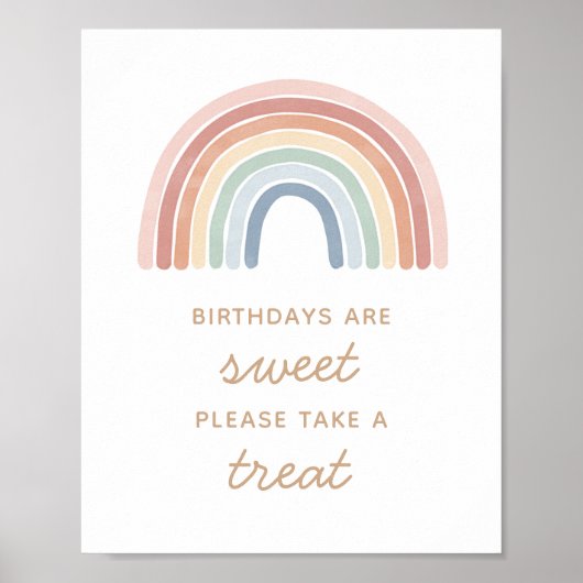 Bitte nehmen Sie das Leckerei Rainbow Birthday Par Poster (Vorne)