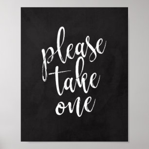 Bitte nehmen Sie ein Chalkboard 8x10 Wedding Sign Poster