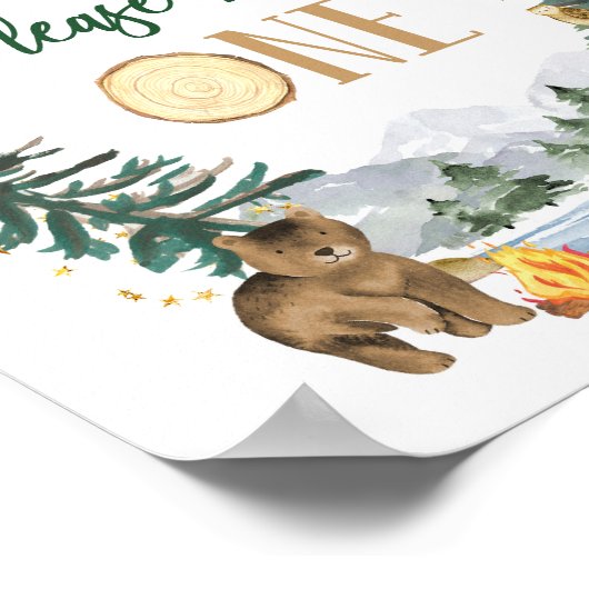 Bitte nehmen Sie ein Gastgeschenk-Zeichen Poster (Ecke)