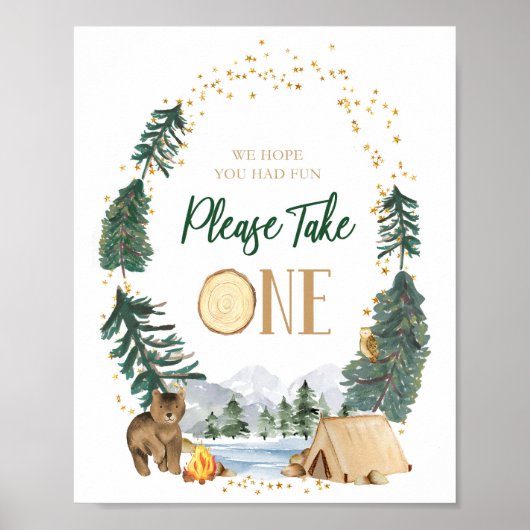 Bitte nehmen Sie ein Gastgeschenk-Zeichen Poster (Vorne)