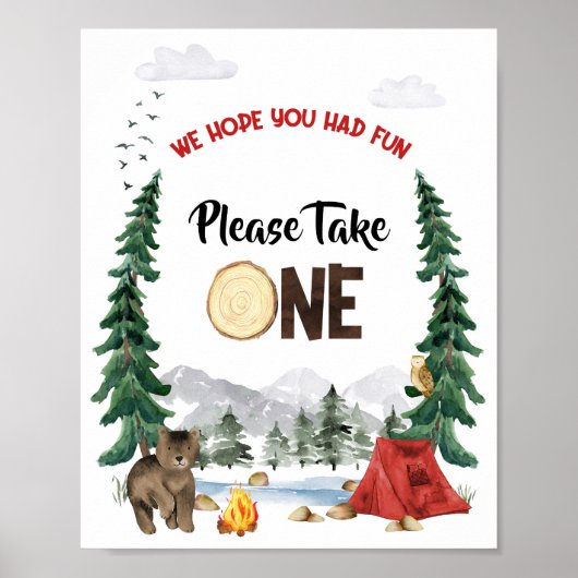 Bitte nehmen Sie ein Gastgeschenk-Zeichen Poster (Vorne)