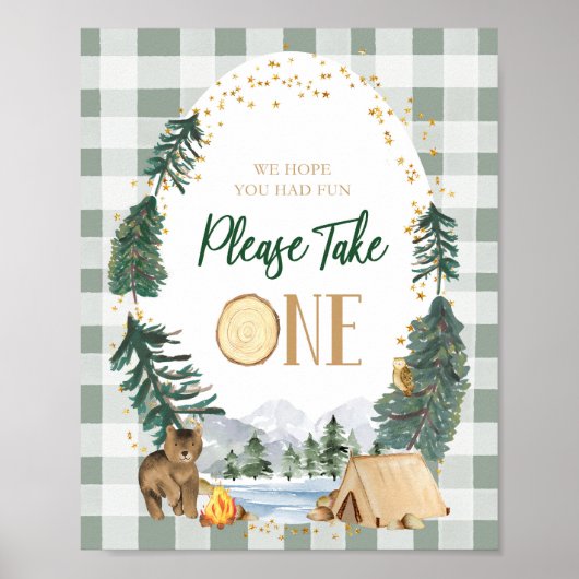 Bitte nehmen Sie ein Gastgeschenk-Zeichen Poster (Vorne)