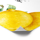 Bitte nehmen Sie ein Maskenzeichen mit Zitronen. Poster (Ecke)