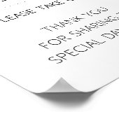 Bitte nehmen Sie eine feierliche Hochzeitsfeier an Poster (Ecke)