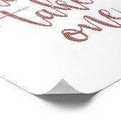 Bitte nehmen Sie eine Rose Gold Glitzer Hochzeit S Poster (Ecke)