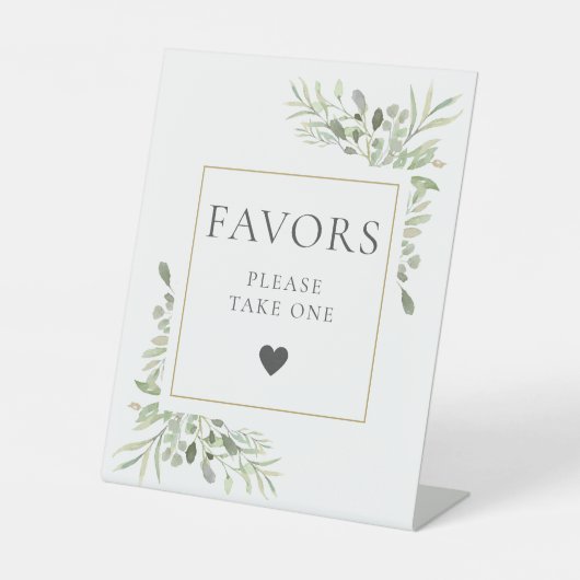 Bitte nehmen Sie einen Gefallen Grünfoliage Sockelschild (Vorderseite)