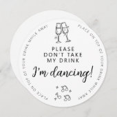 Bitte nehmen Sie nicht mein Drink Minimal Elegant  Einladung (Vorne/Hinten)