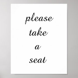 Bitte nehmen Sie Platz Wort für Bad | Bad Wa Poster