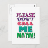 Bitte nenn mich nicht Maam! Postkarte (Vorne/Hinten)