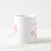 Bitte nicht berühren - Personalisierter rosa Donut Kaffeetasse (Mittel)