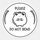 Bitte nicht biegen, Frosch Postbote Aufkleber Blat (Vorderseite)