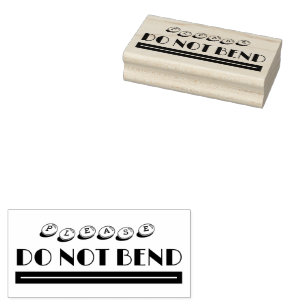 Bitte nicht biegen gummistempel