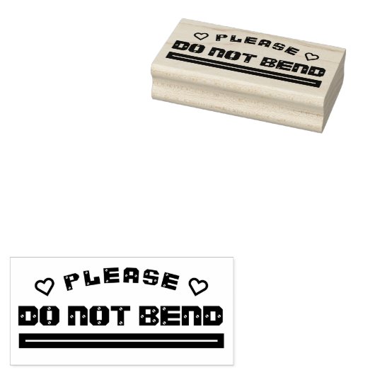 Bitte nicht biegen gummistempel (Stempel)