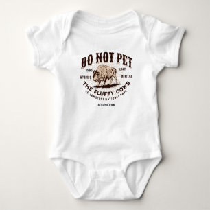Bitte nicht die flauschigen Kühe streicheln Yellow Baby Strampler